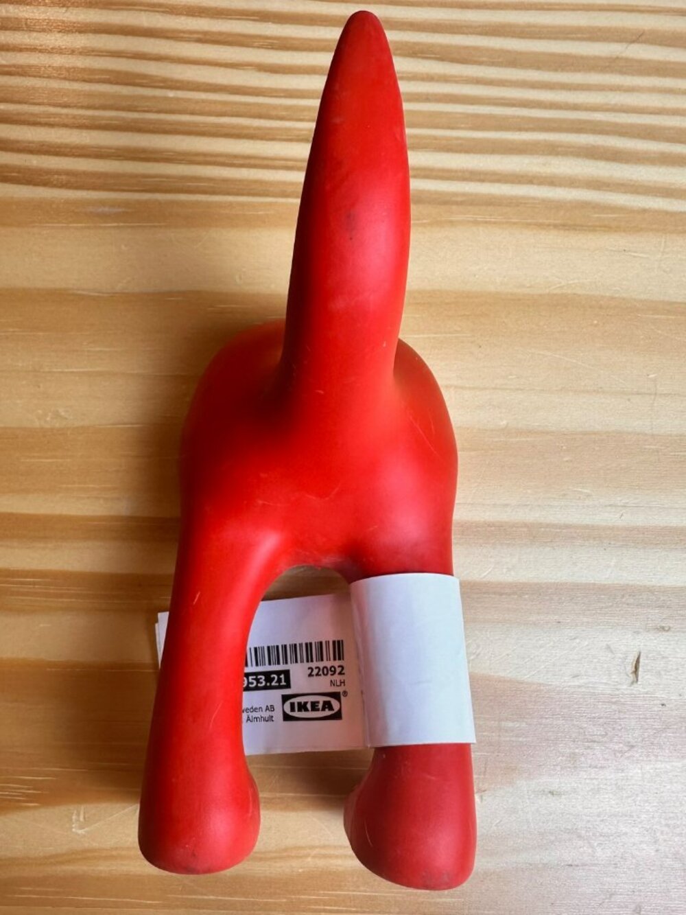 IKEA BÄSTIS Dog Tail Plastic Wall Hanger Hook Hat‎ Coat Leash Key in Red